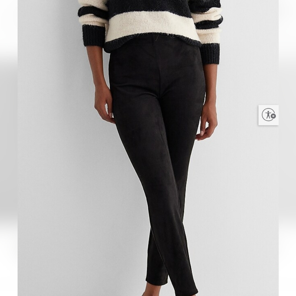 Express High Waisted Faux Suede Leggings